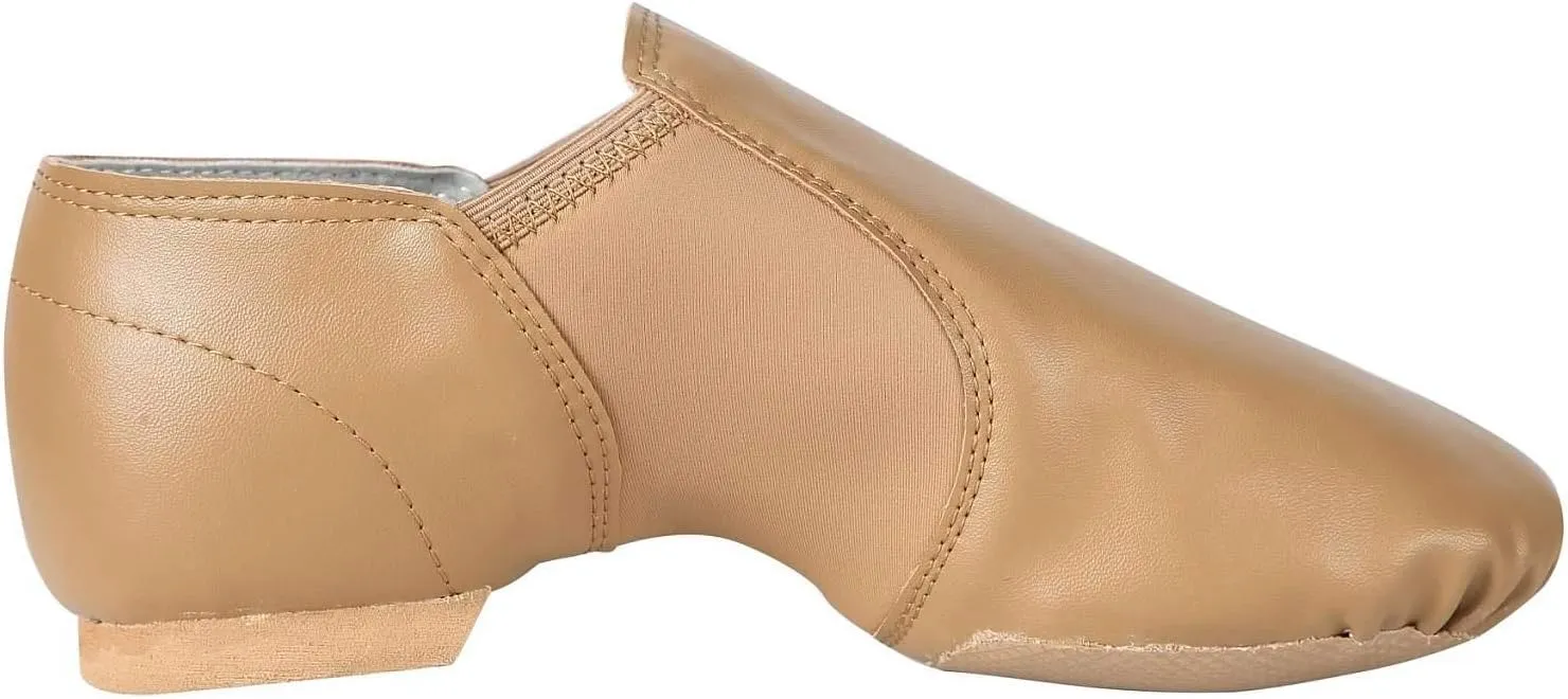 Linodes Unisex 006 PU Leather Upper Slip-on Jazz Shoe for Women and Men's Dance Shoes