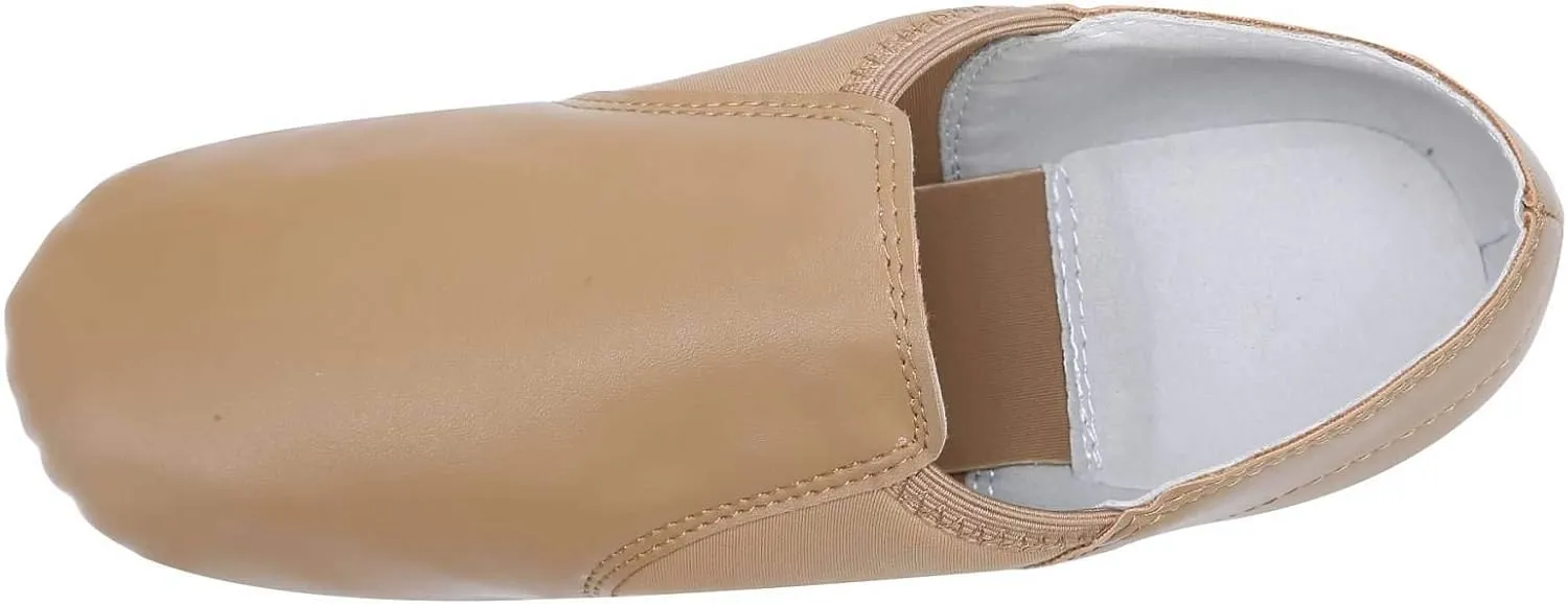 Linodes Unisex 006 PU Leather Upper Slip-on Jazz Shoe for Women and Men's Dance Shoes