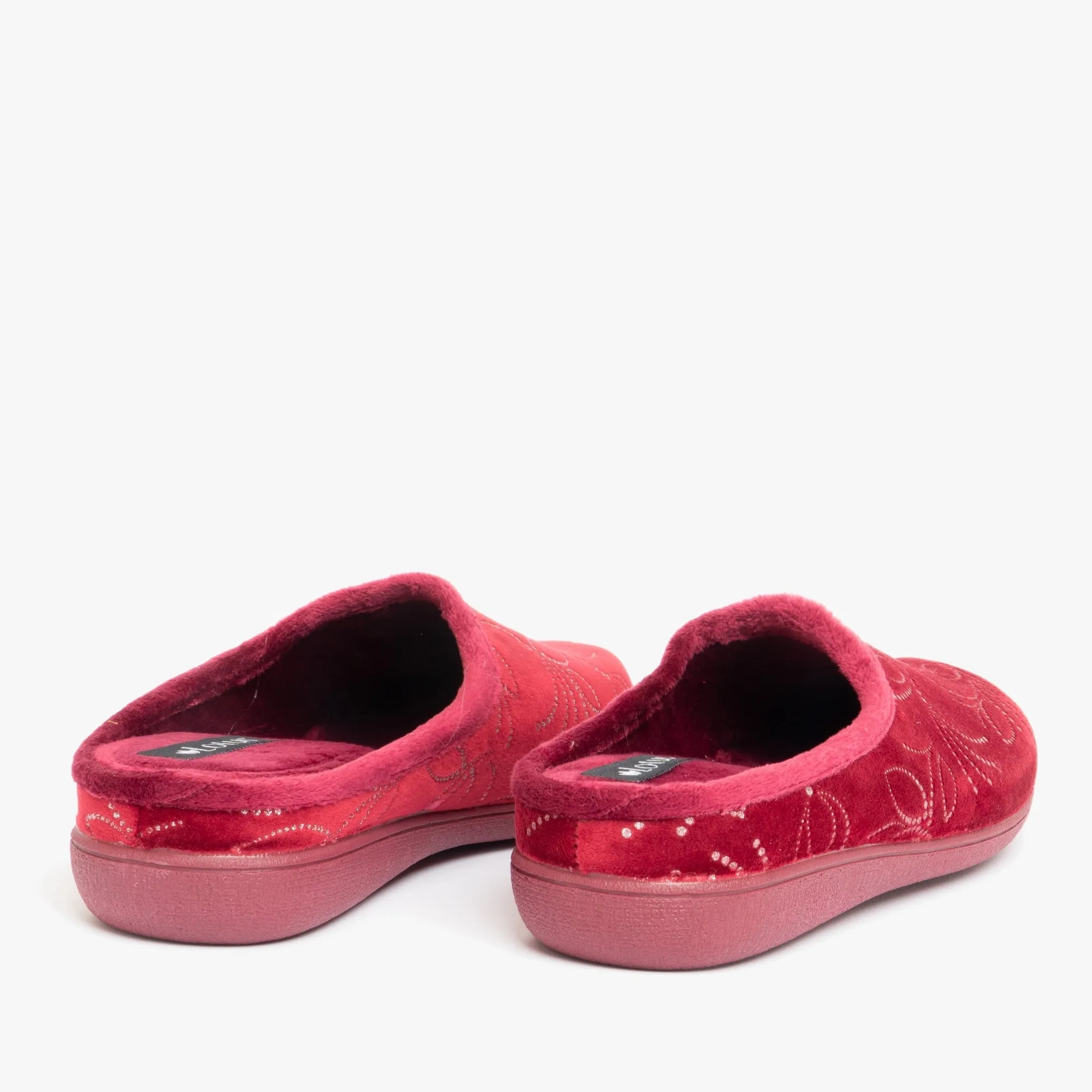Lotus ELIZABETH Womens Mule Slippers Red