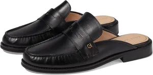 Lux Cole On-demand delivery Penny Black Classic Slip Loafers Rounded Pinch On Toe Leather High-discount Haan