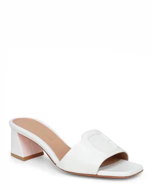 Marta Buckle Mule in White