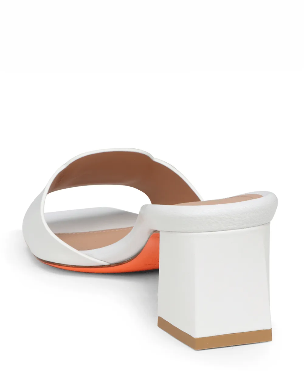 Marta Buckle Mule in White