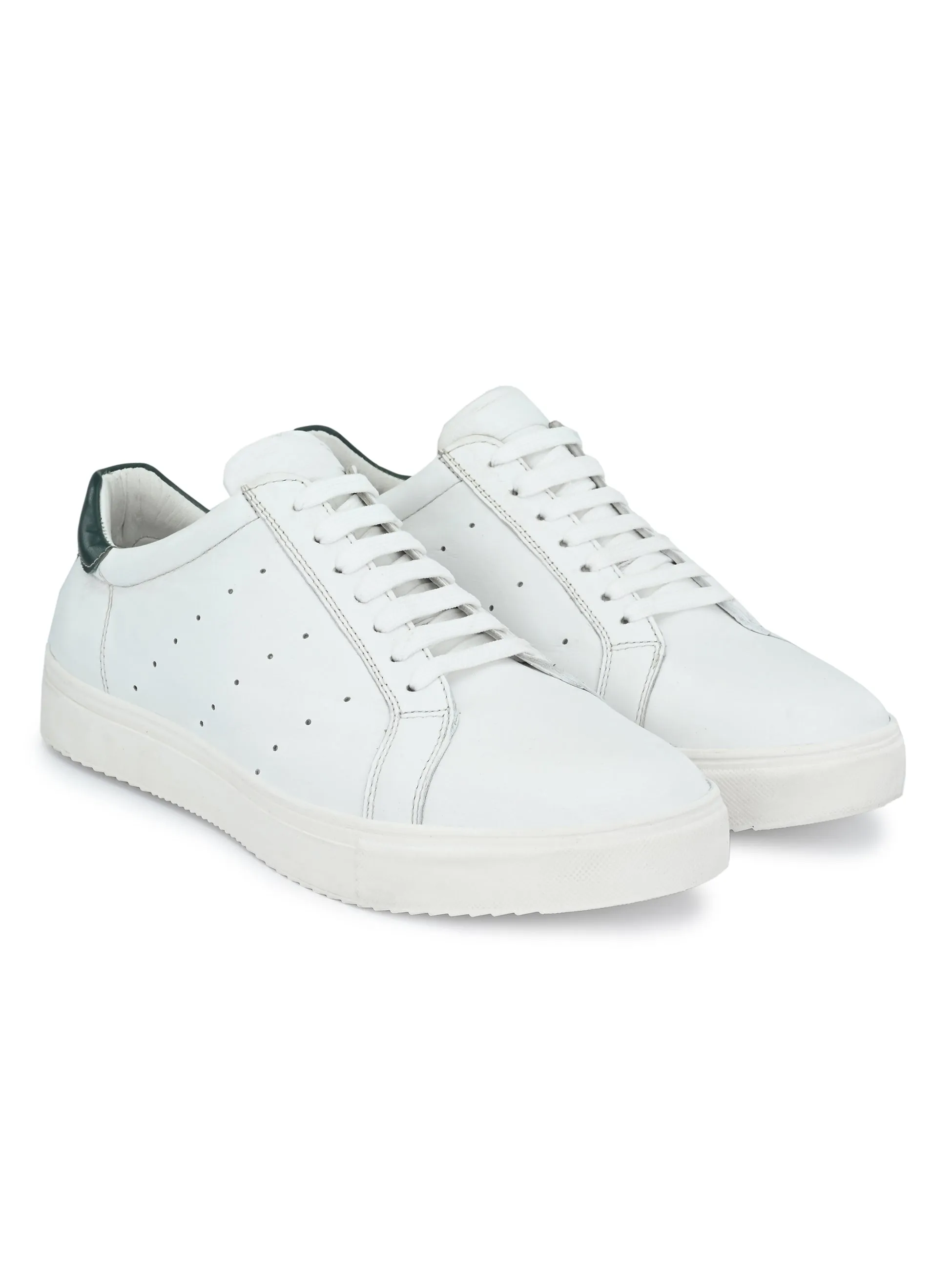 Men's Genuine Leather Lace up Casual Sneaker Shoe