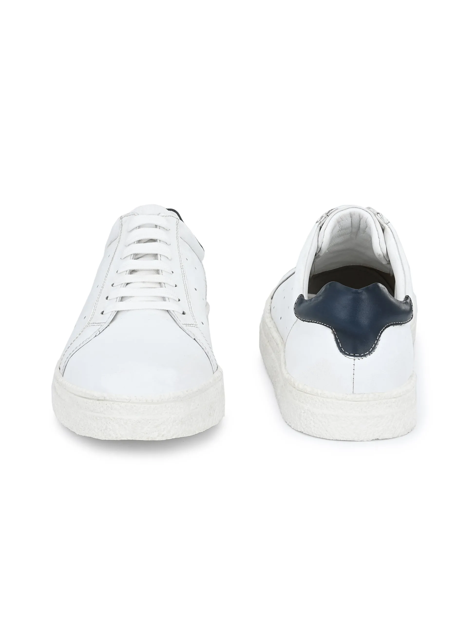 Men's Genuine Leather Lace up Casual Sneaker Shoe