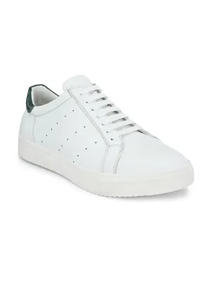 Men's Genuine Leather Lace up Casual Sneaker Shoe