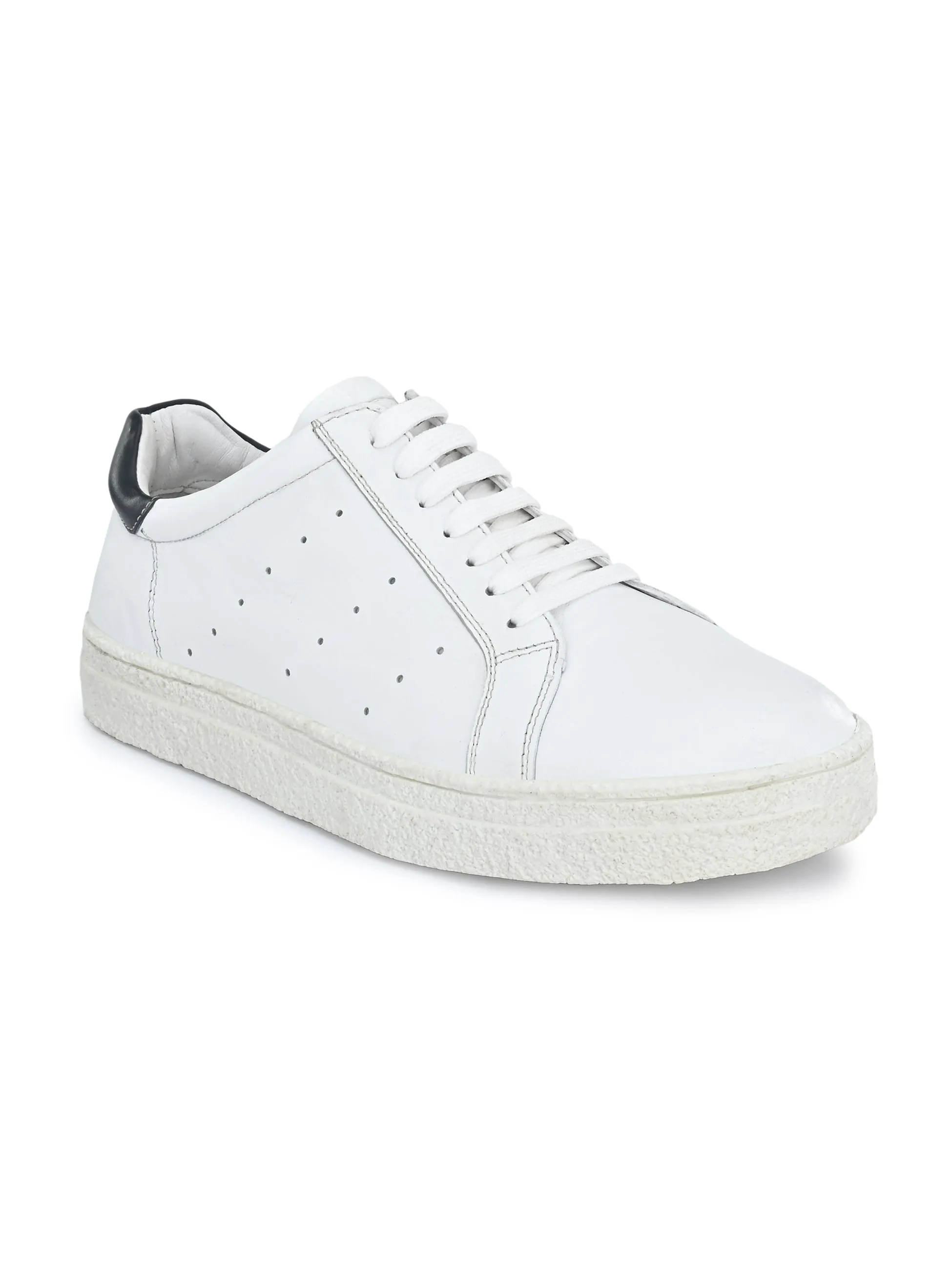 Men's Genuine Leather Lace up Casual Sneaker Shoe