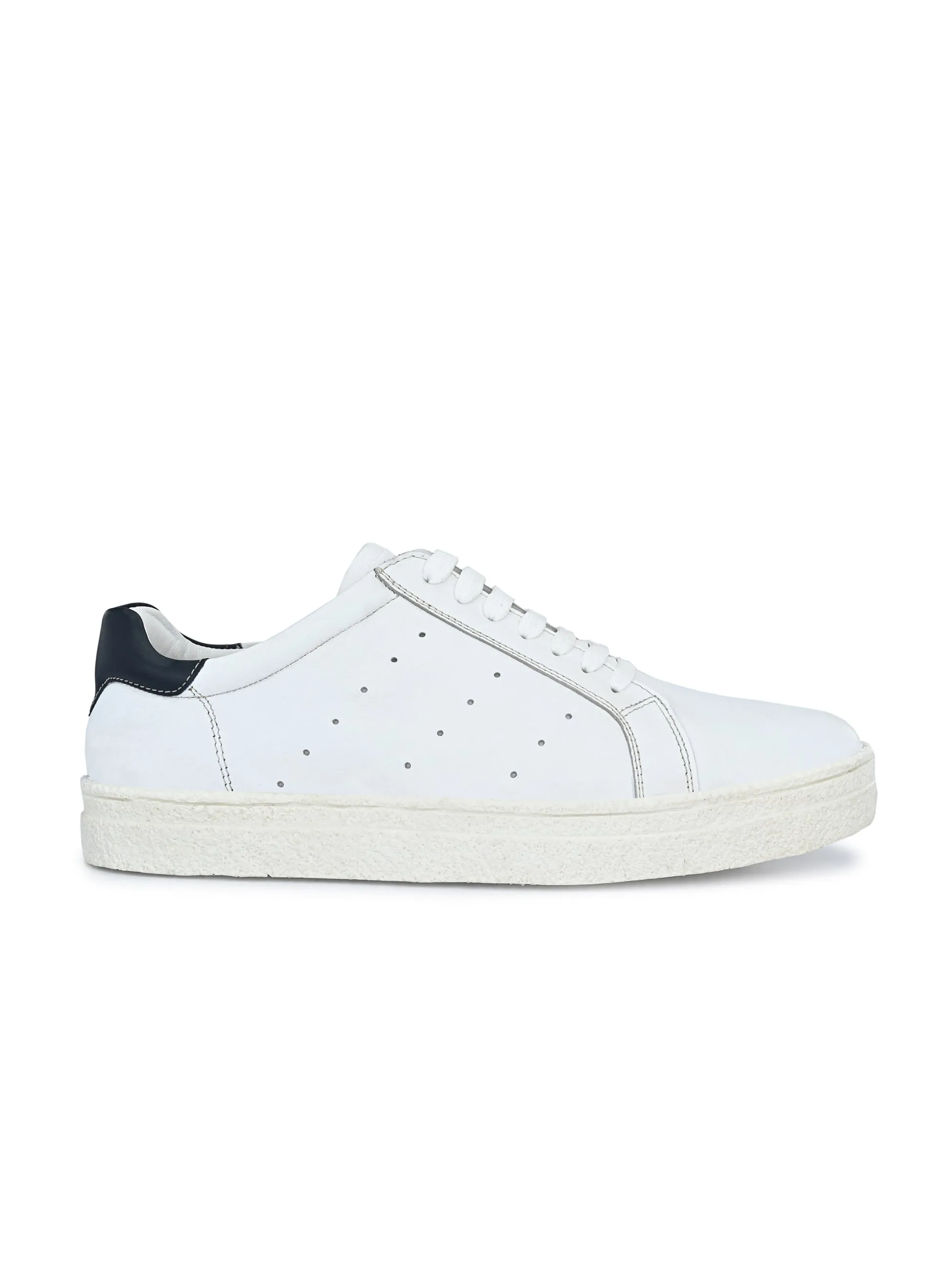 Men's Genuine Leather Lace up Casual Sneaker Shoe