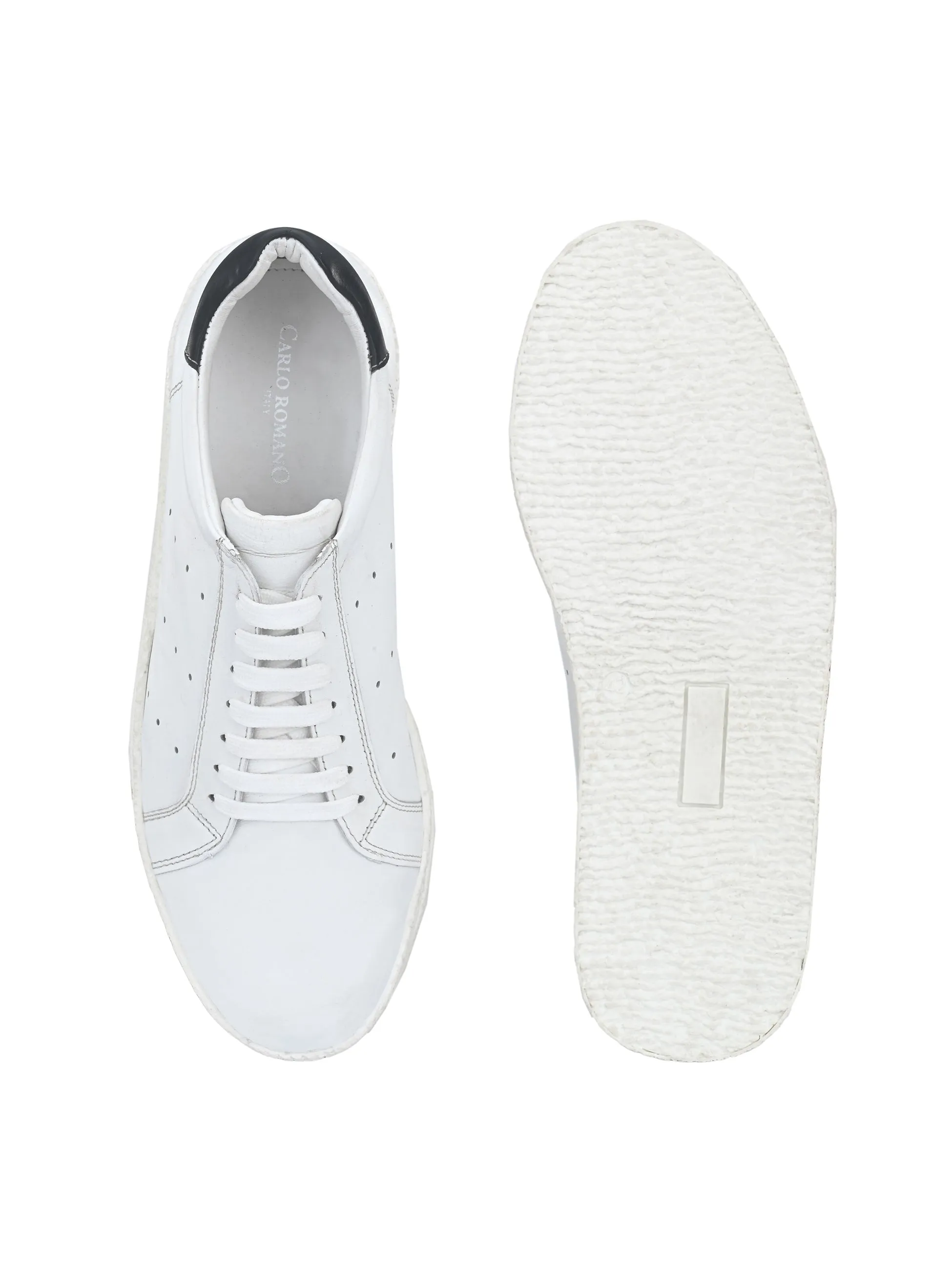 Men's Genuine Leather Lace up Casual Sneaker Shoe