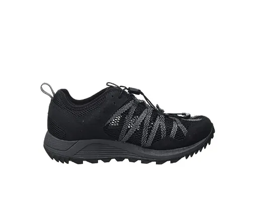 Merrell Men's Wildwood Aerosport Water Shoe Medium Width Black Mesh J036109