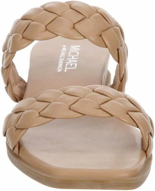 Michael By Michael Shannon Patrice - Women's Braided Two-Strap Slip-On Flat Sandal