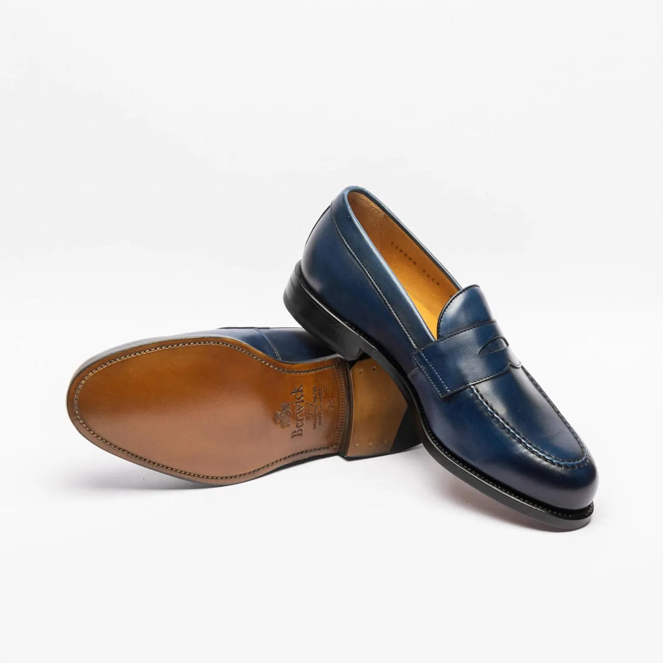 Mocassino penny Berwick 9628 in pelle blu