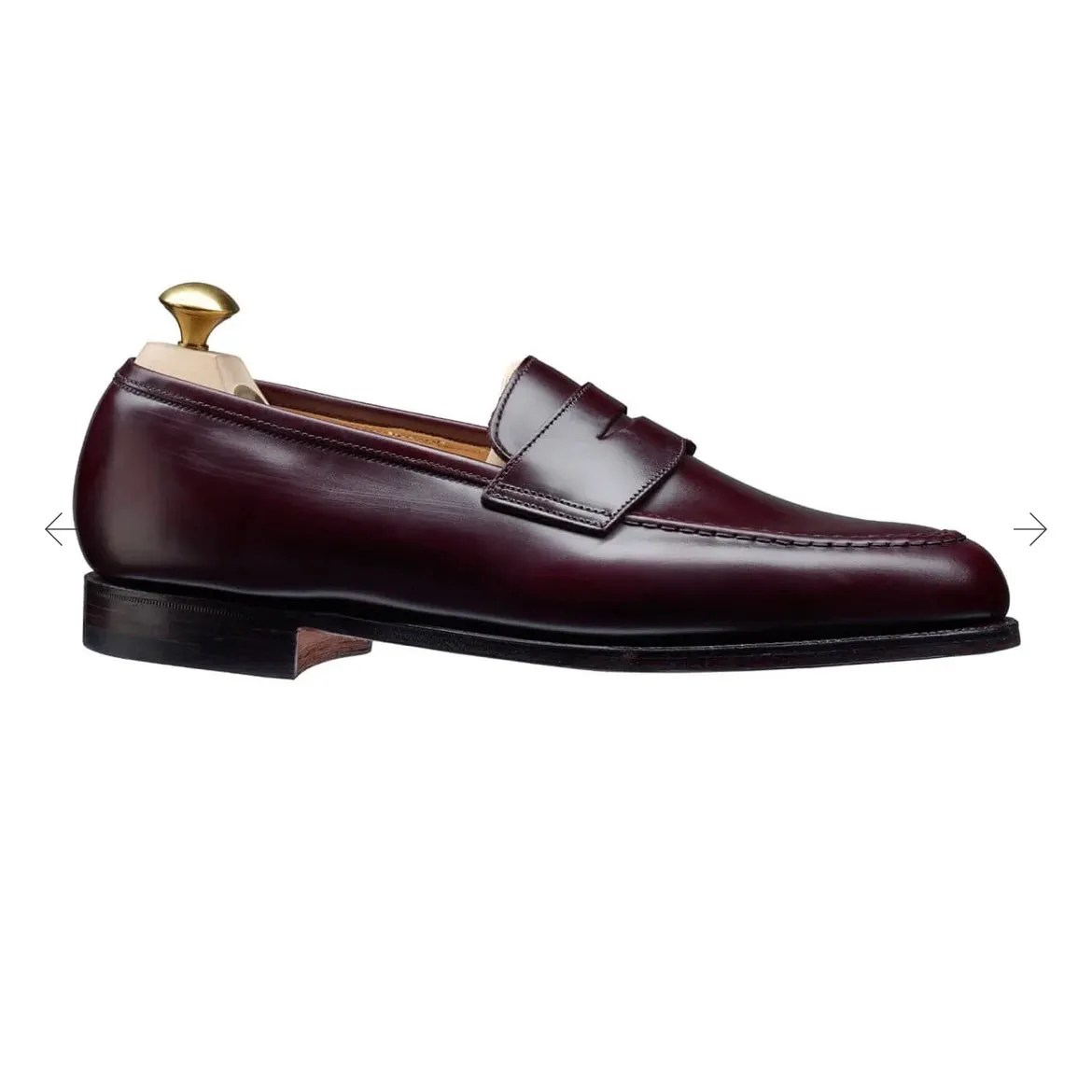 Mocassino penny Crockett & Jones Boston in pelle bordeaux