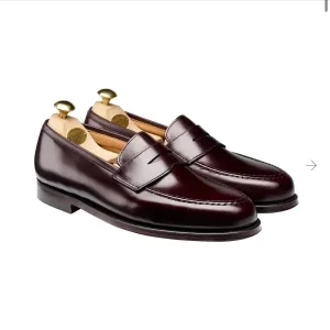 Mocassino penny Crockett & Jones Boston in pelle bordeaux