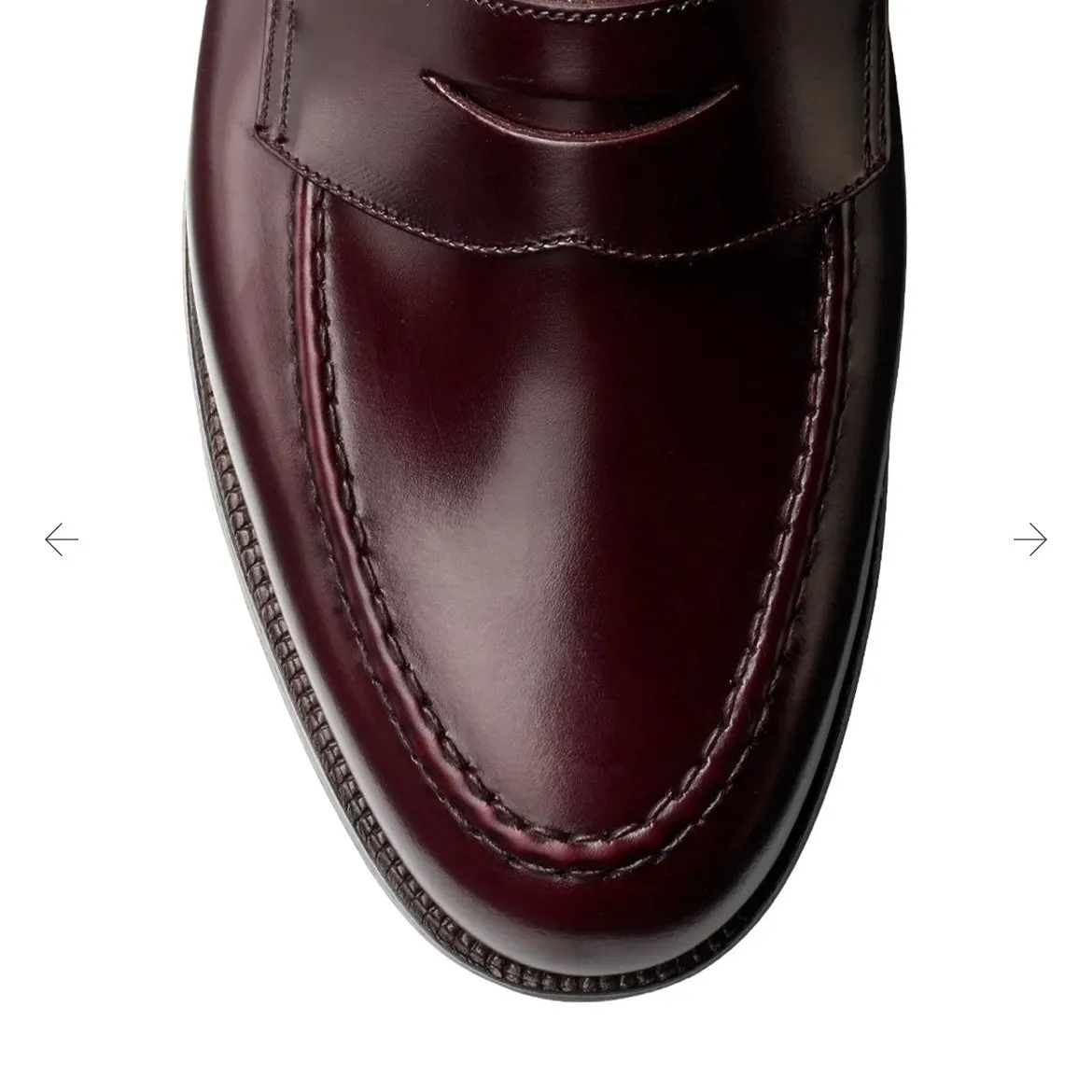 Mocassino penny Crockett & Jones Boston in pelle bordeaux