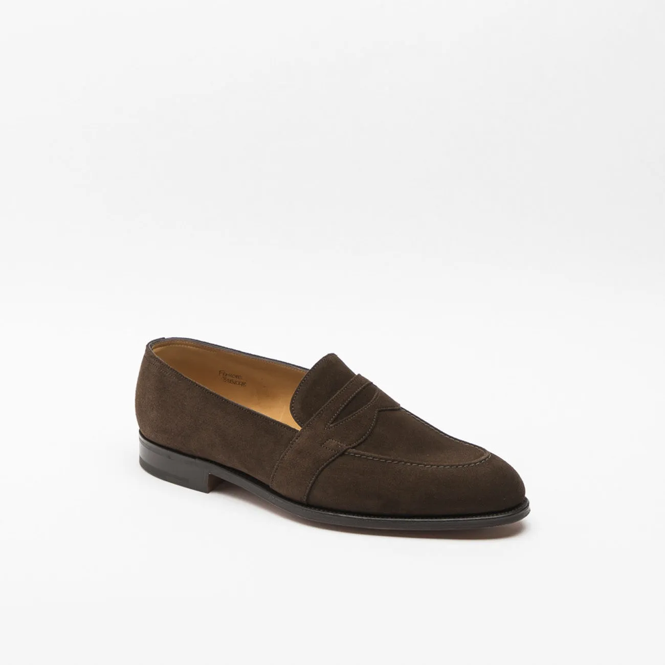 Mocassino penny John Lobb Fencote in camoscio marrone
