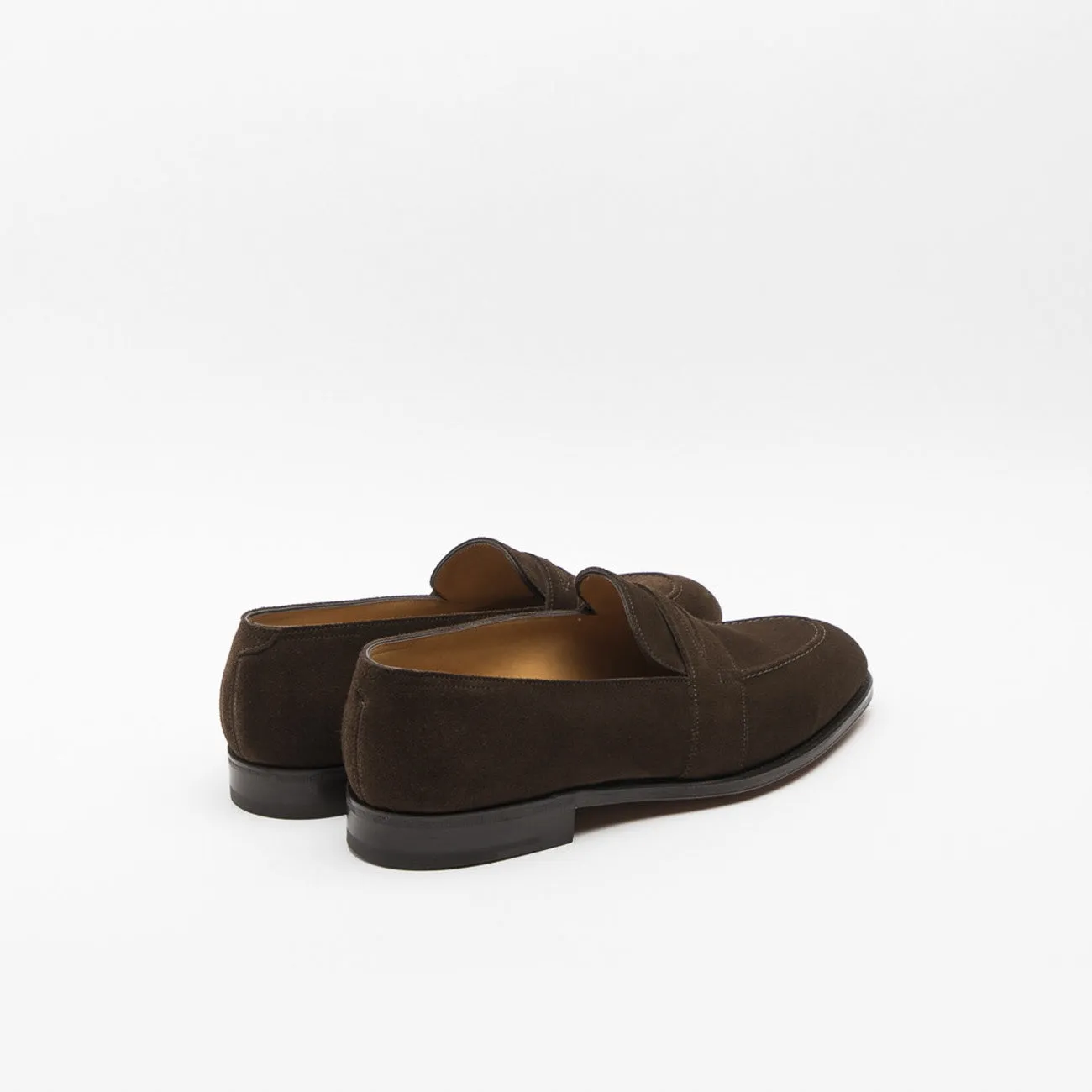 Mocassino penny John Lobb Fencote in camoscio marrone