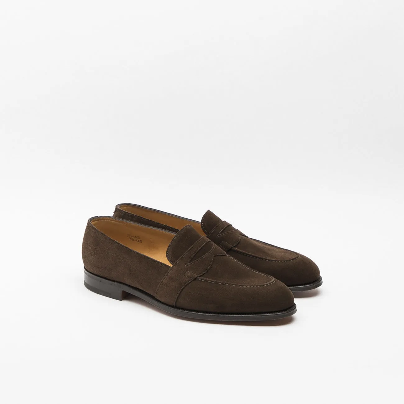 Mocassino penny John Lobb Fencote in camoscio marrone