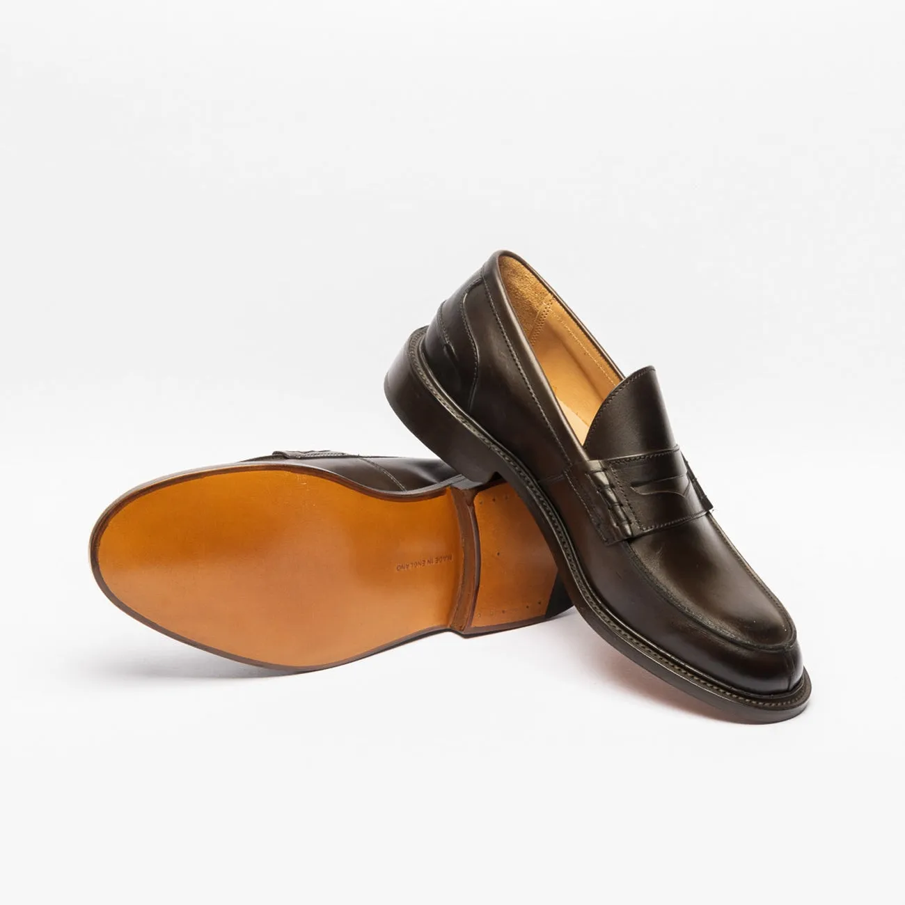 Mocassino penny Tricker's James in pelle marrone