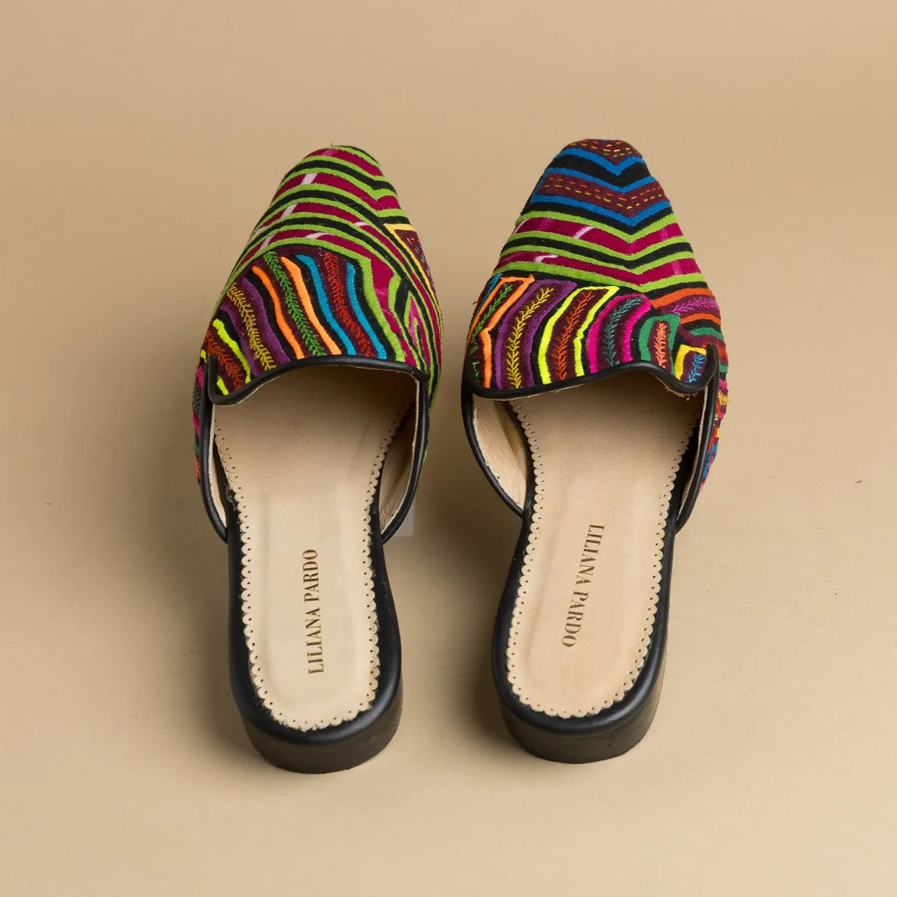 Mola Mules | Black Multicolor