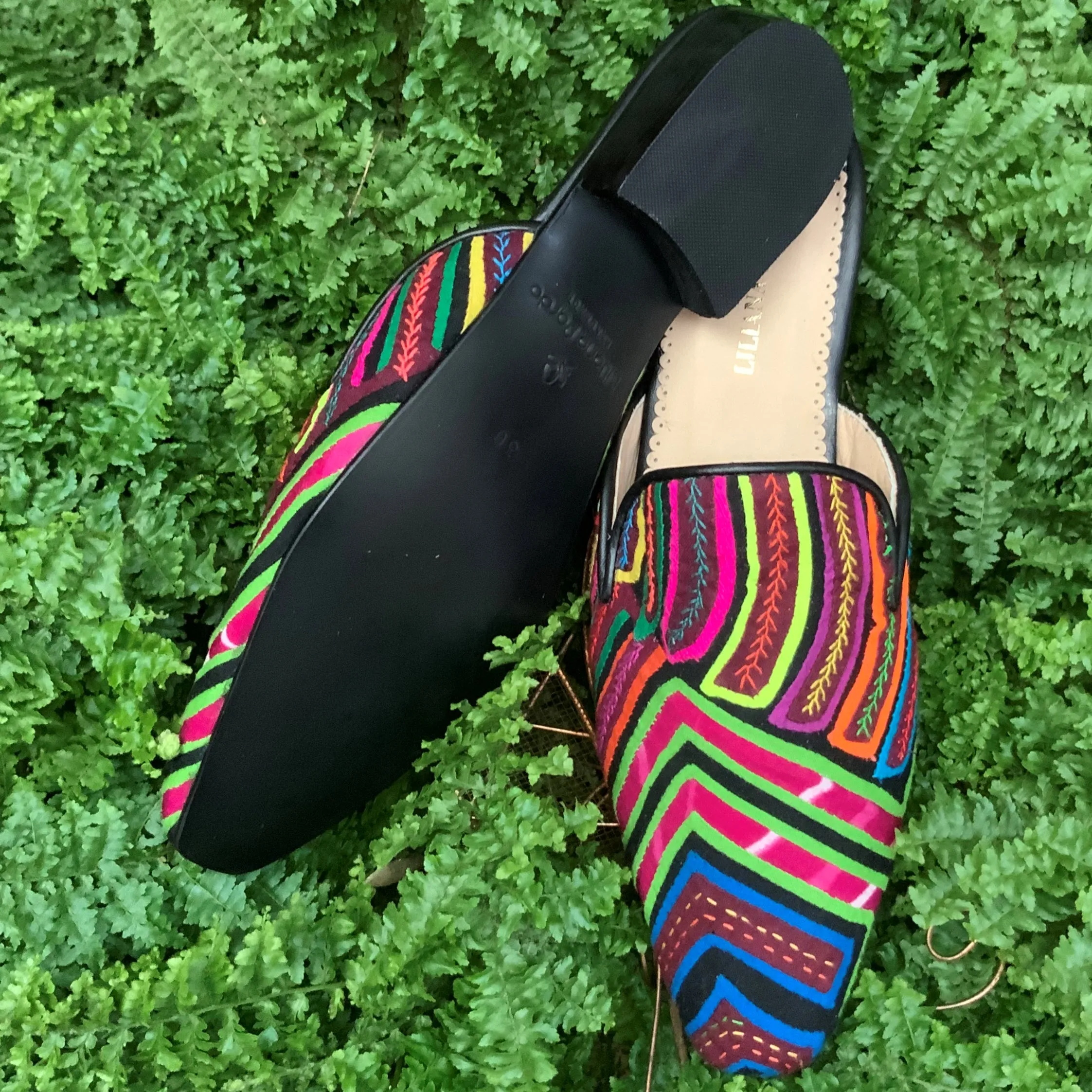 Mola Mules | Black Multicolor