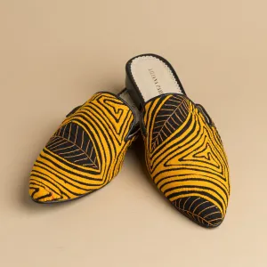 Mola Mules | Black Yellow Leaves