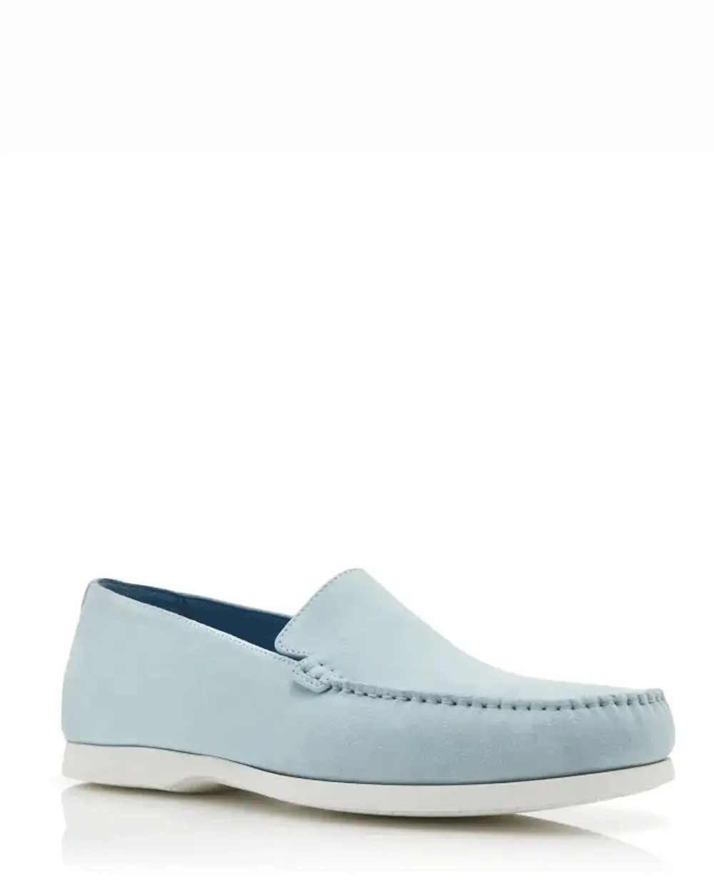 Monaco Suede Loafer in Medium Blue