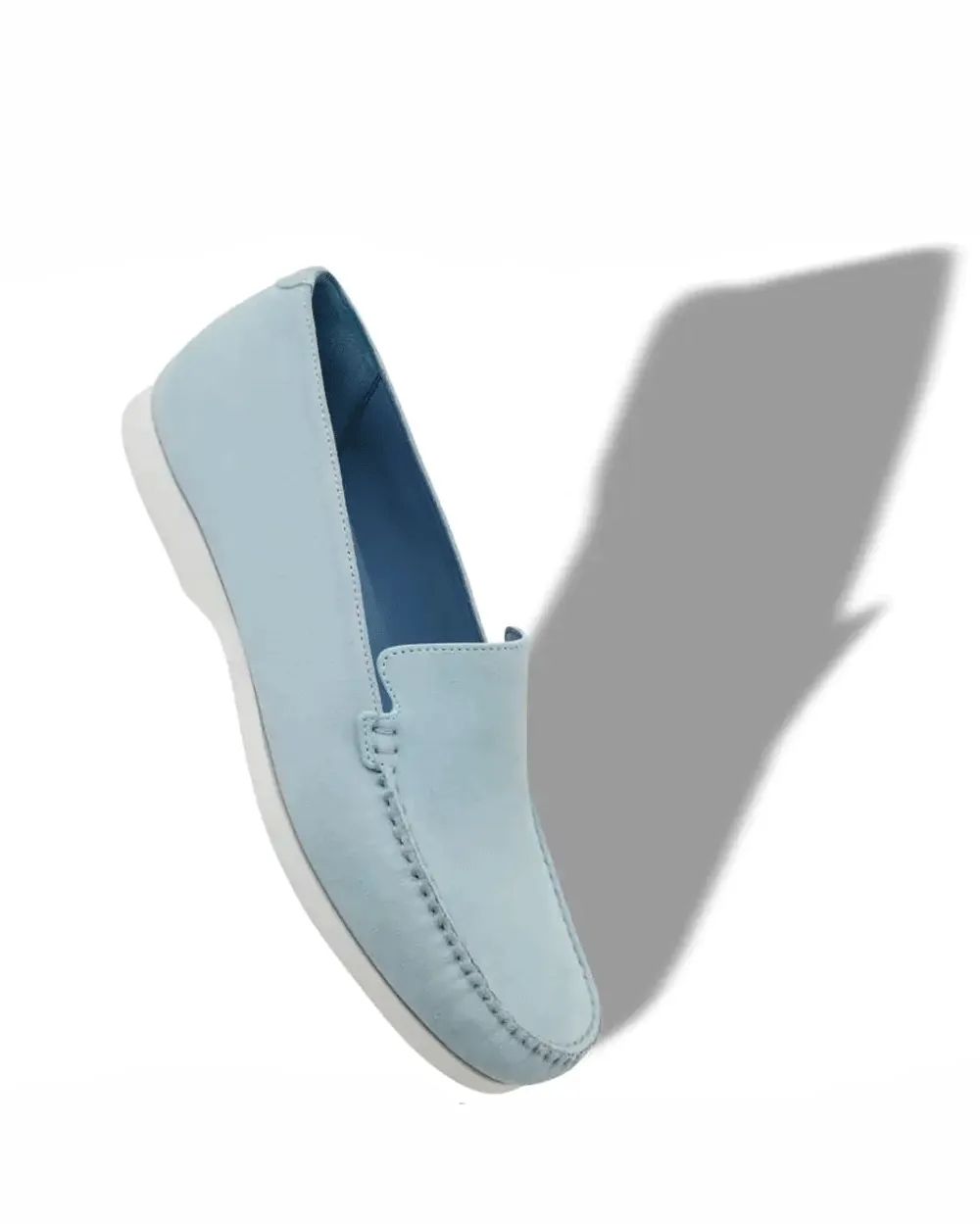 Monaco Suede Loafer in Medium Blue