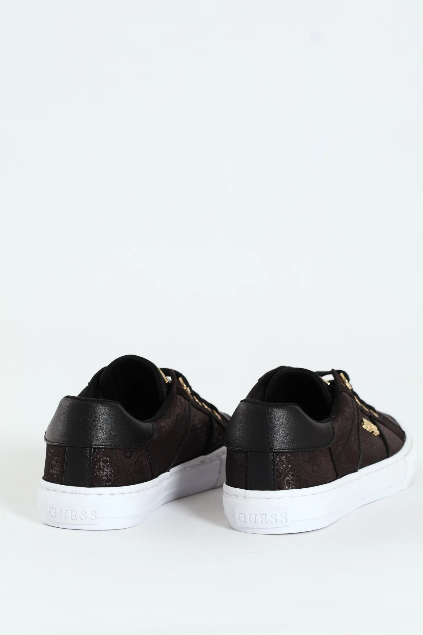 Monogram Lace Up Sneaker - Black