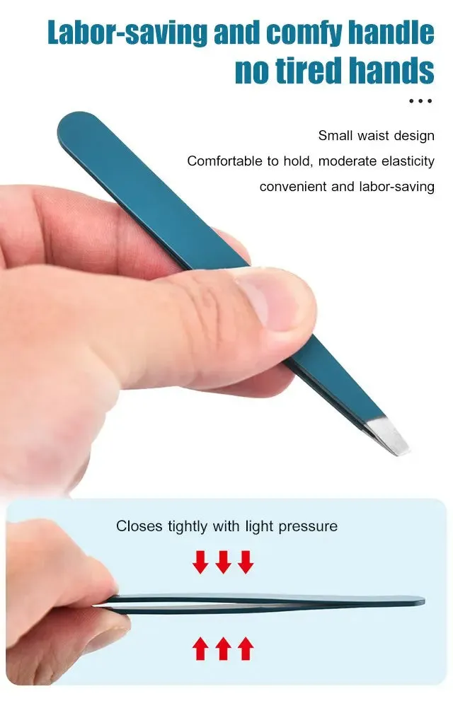 Multipurpose Stainless Steel Eyebrow 4-in-1 Tweezers Set