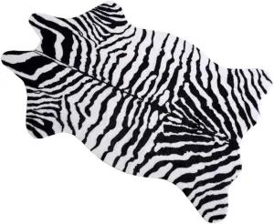 MustMat Cute Faux Zebra Print Throw Rug Perfect for Office/Kids Room/Under Tables/Smaller Area 3.6x2.3 Feet