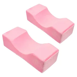 myaokue-up Eyelash Extension Velvet Lash Pillow Beauty Salon Memory Foam Neck Pillow for Lash Extension Grafting Make Up (2pack Pink