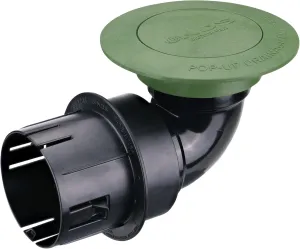NDS 430 Pop-Up Drainage Emitter with Elbow and Adapter for 3 in. & 4 in. Drain Pipes, works with drainage systems including catch basins, Green Plastic