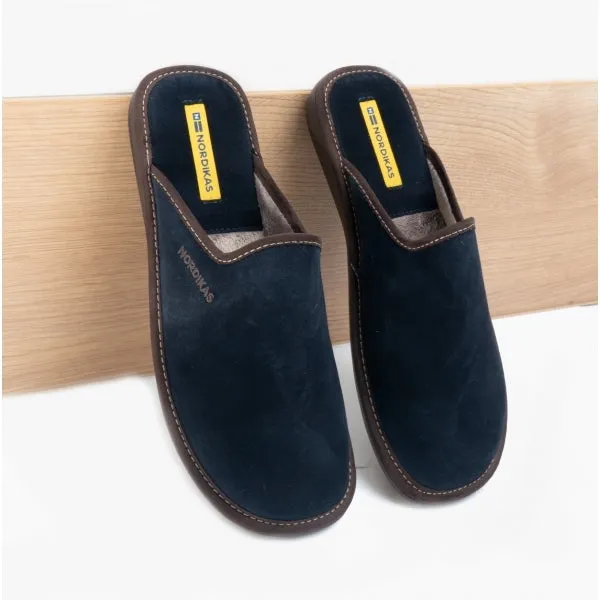 Nordikas 131 (AFELPADO) Mens Mule Slippers Marine