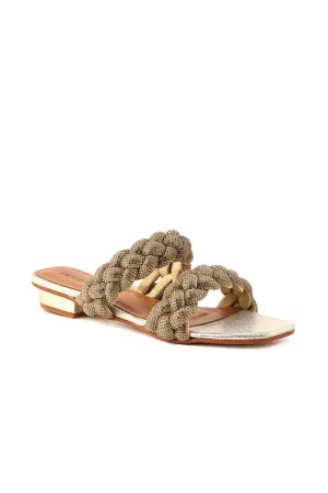 Party Wear Slip On I29233-Golden