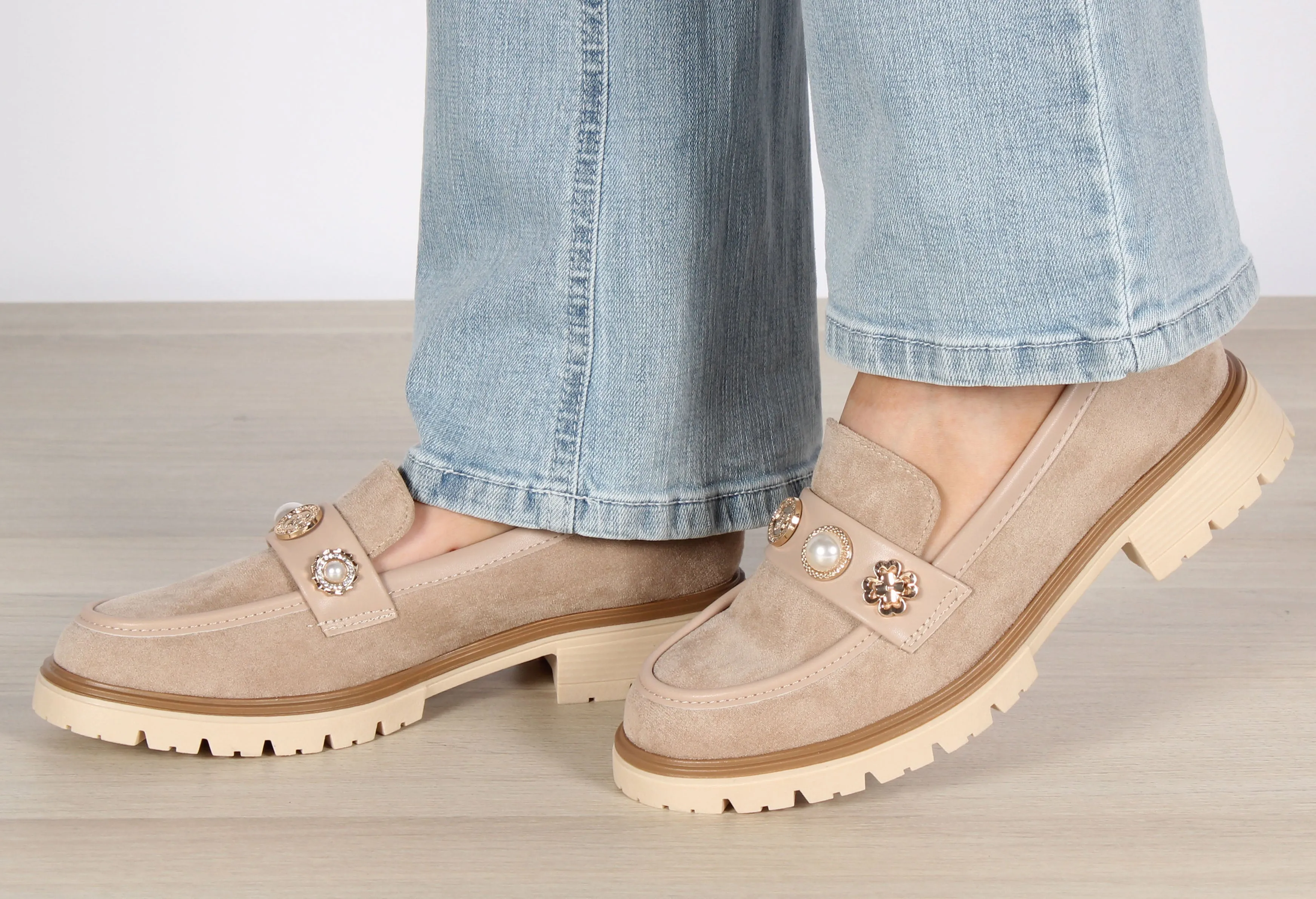 Pearl and Floral Loafer