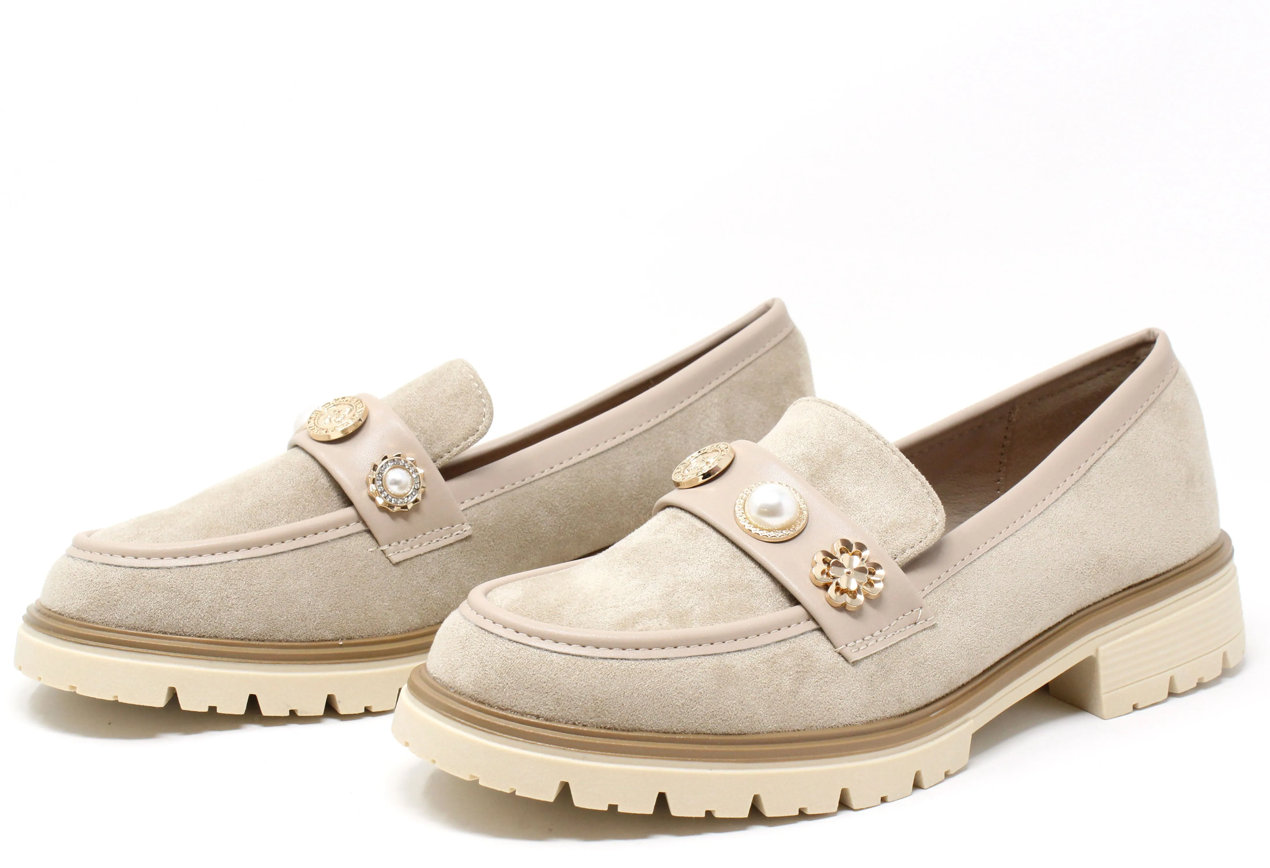 Pearl and Floral Loafer