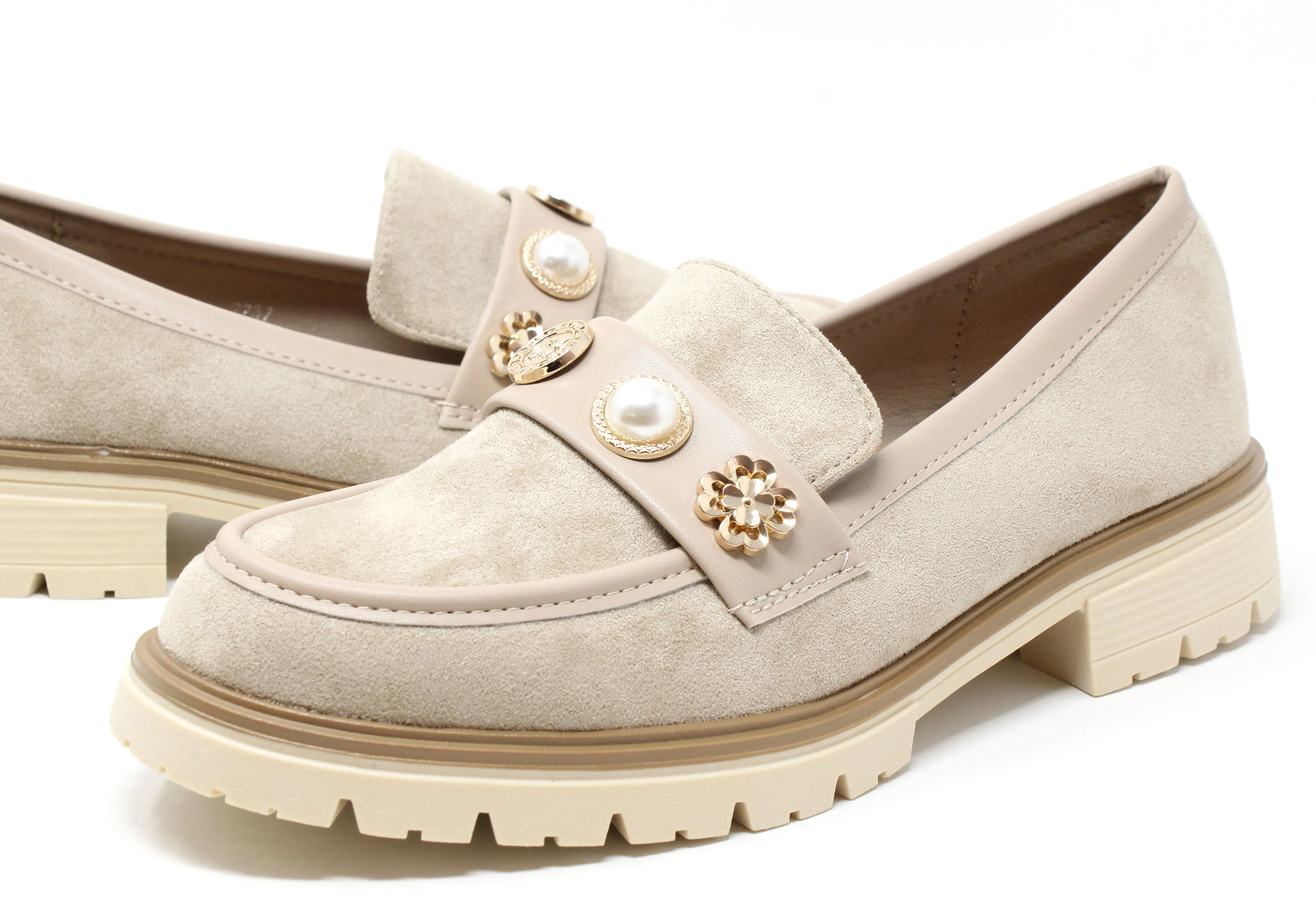 Pearl and Floral Loafer