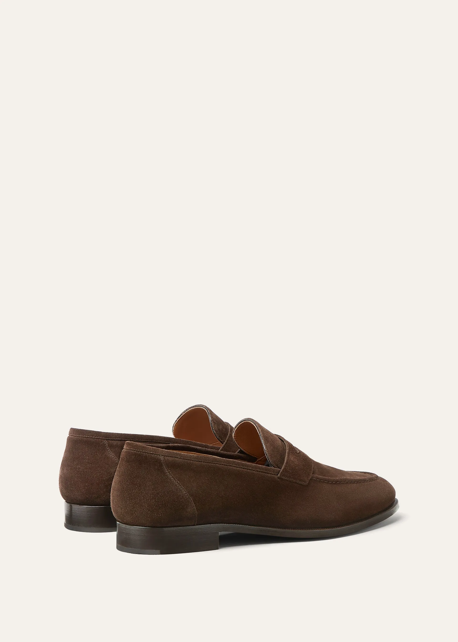 Penny loafers van suède