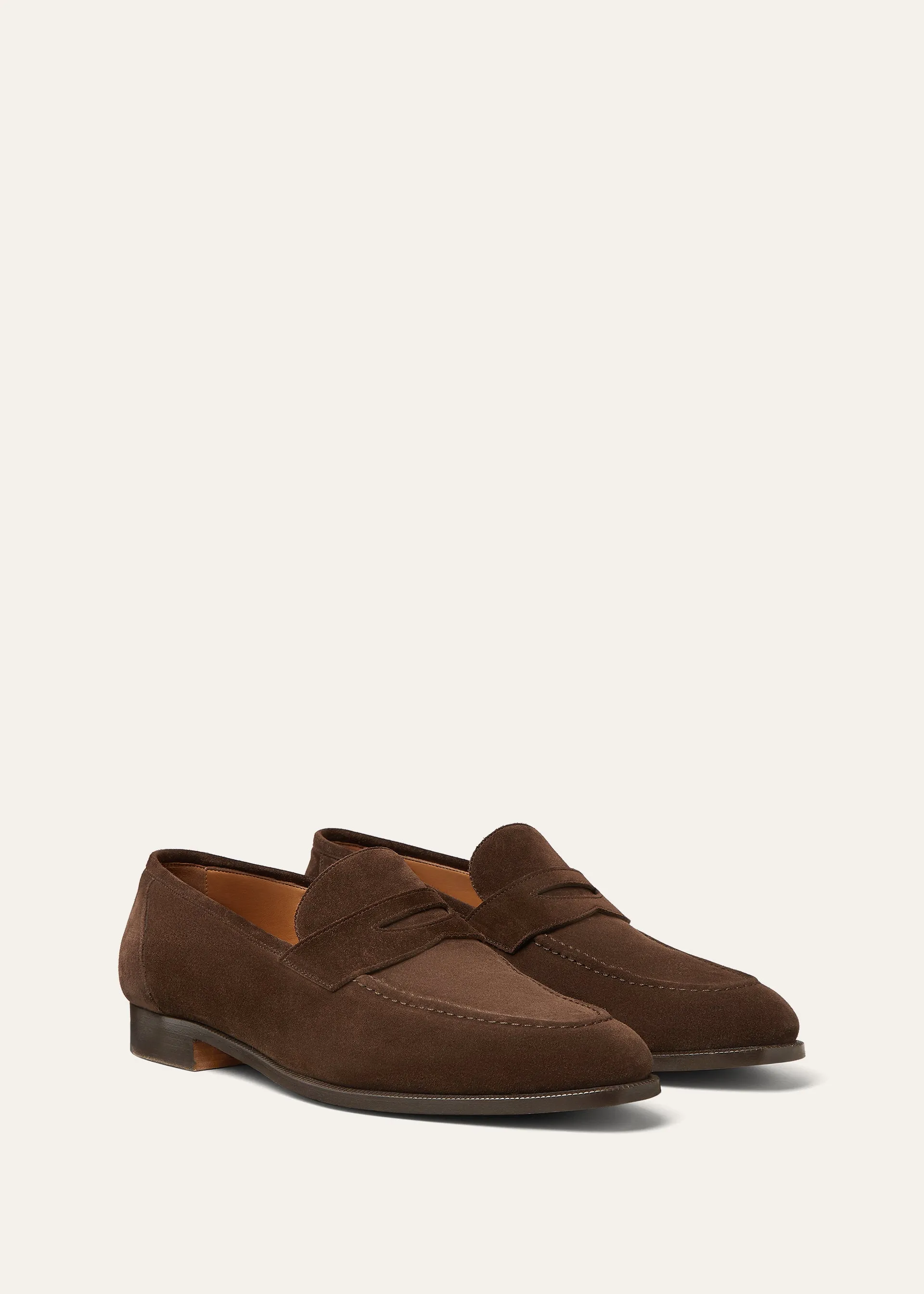 Penny loafers van suède