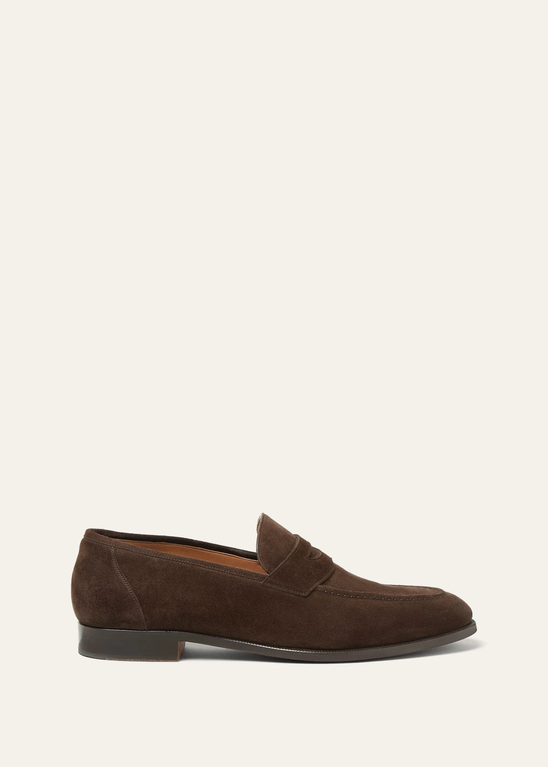 Penny loafers van suède