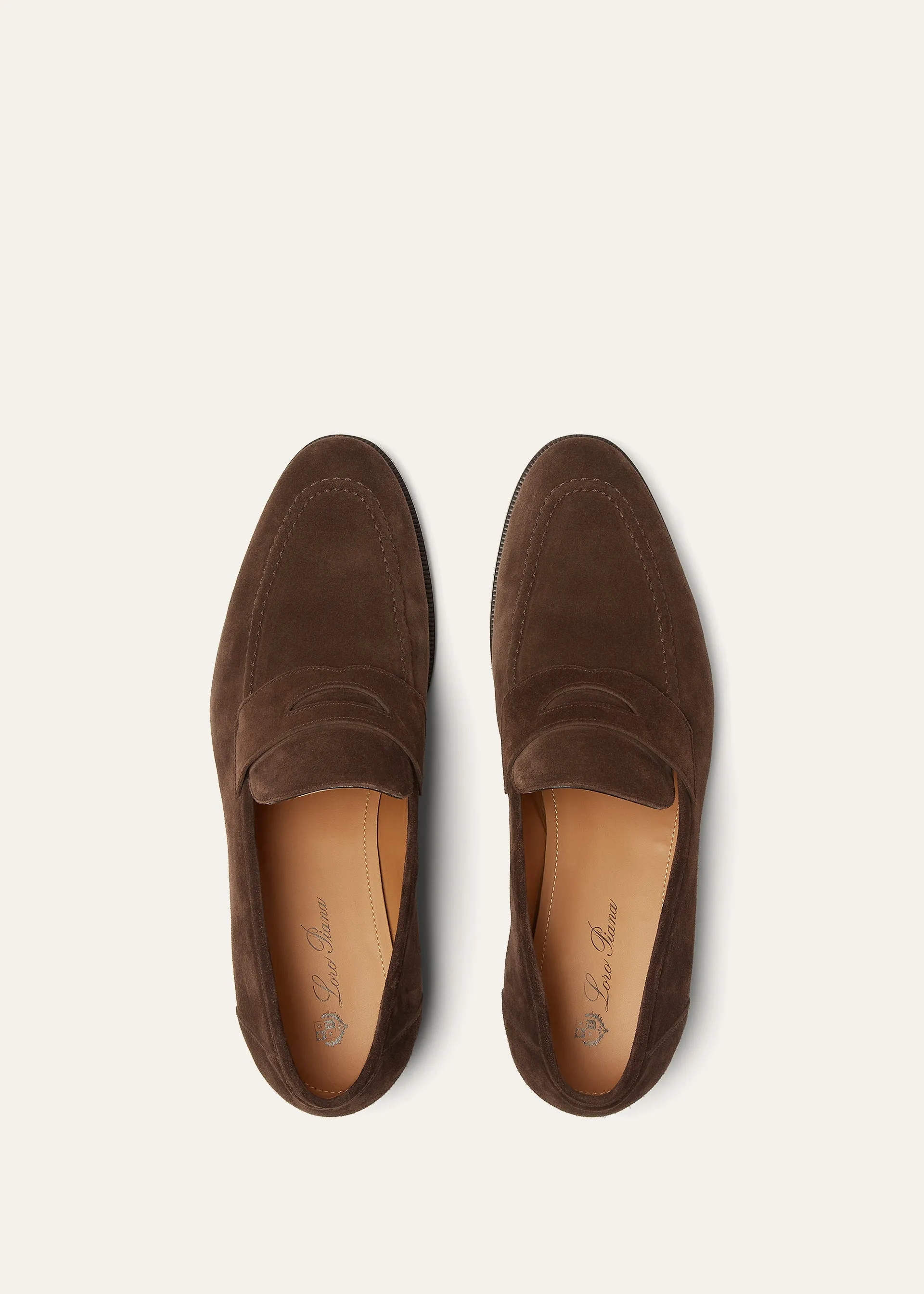 Penny loafers van suède