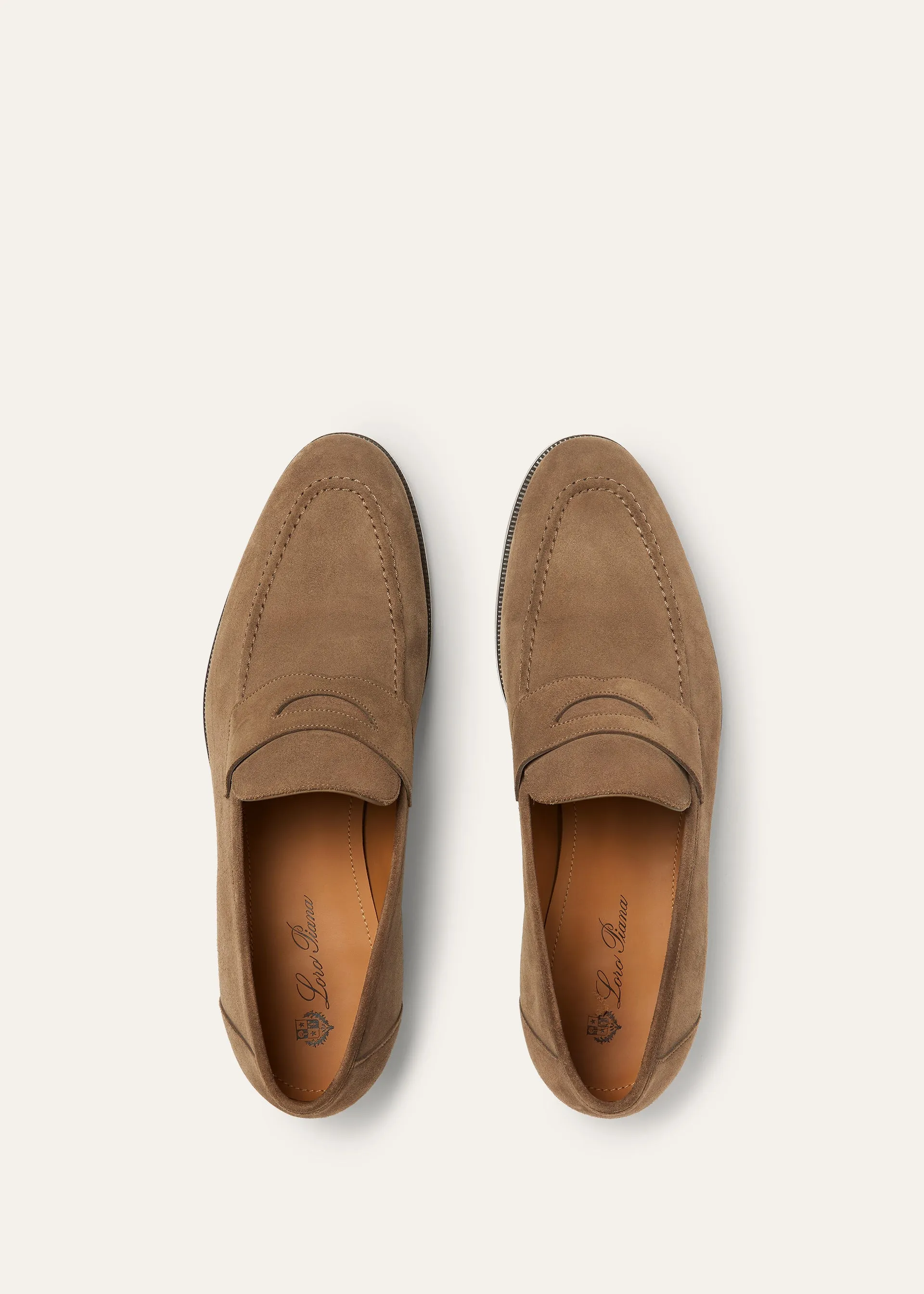 Penny loafers van suède