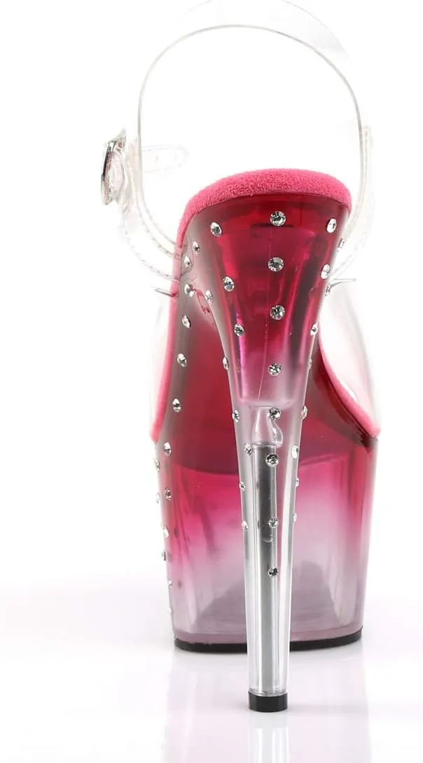 Pleaser Women's STDUS708T/C/PNK-C Platform Dress Sandal