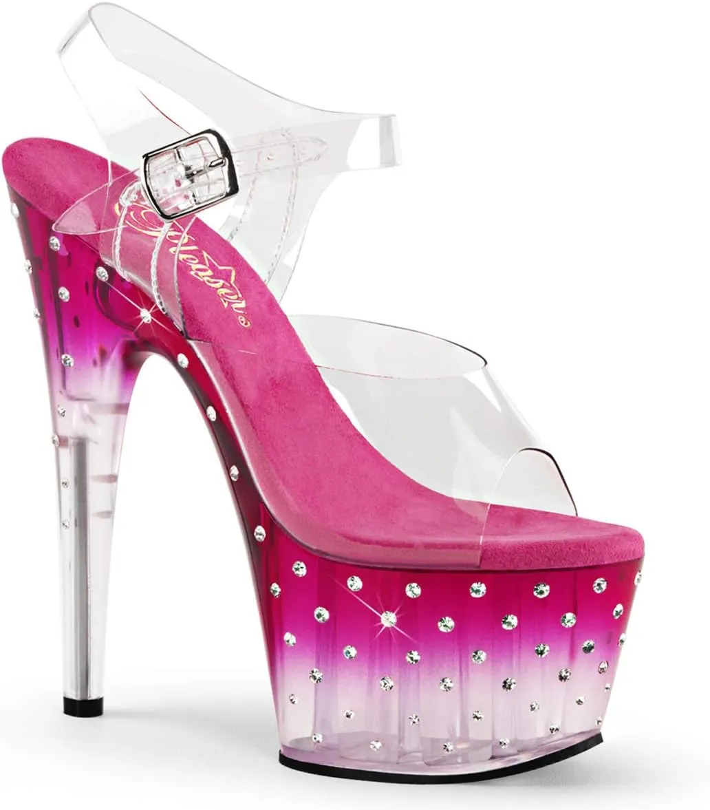 Pleaser Women's STDUS708T/C/PNK-C Platform Dress Sandal