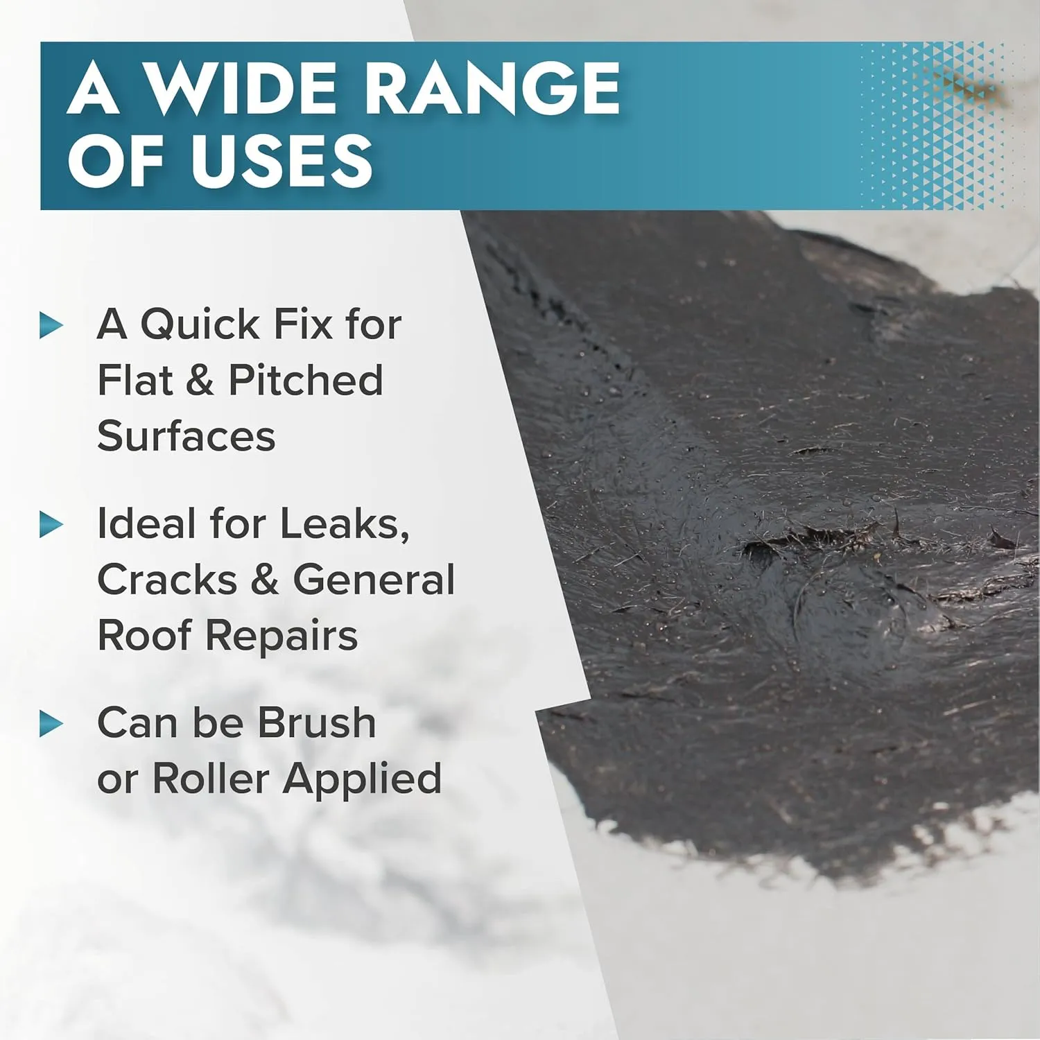 Polar Clear Leak Fix Paint - 35 oz - One Coat Waterproof Sealant with Reinforced Fibers, Instantly Seals Leaks & Cracks for Roofs, Drainpipes and Gutter Repairs for Exterior Use