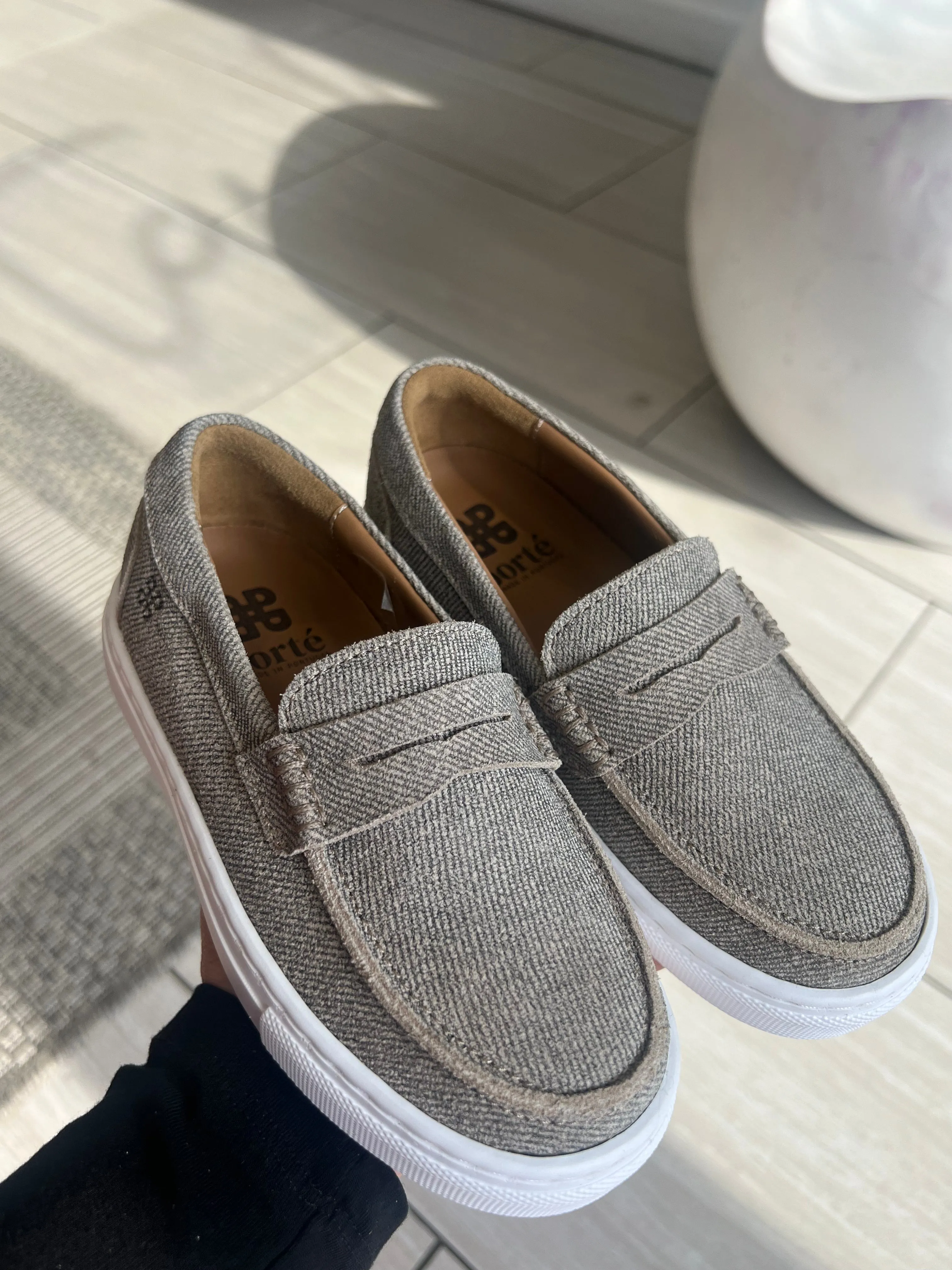 Porte Taupe Coated Penny Dress Sneaker