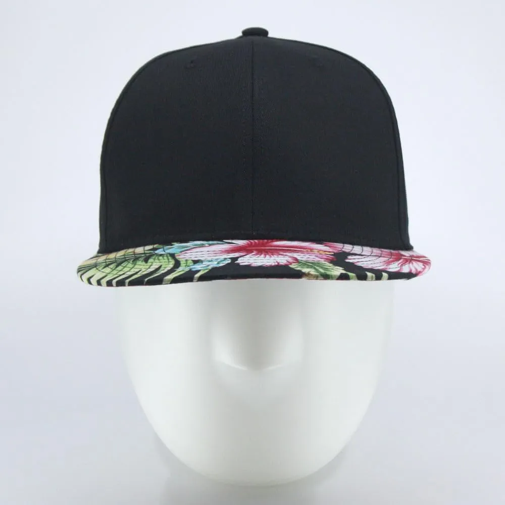 Premium Plain Cotton Twill Adjustable Flat Bill Snapback Hats Baseball Caps