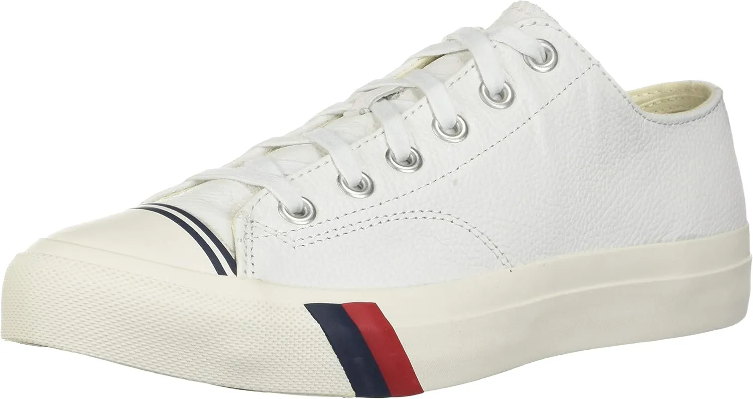 PRO-Keds Men's Royal Lo Lace Up Fashion Sneaker, White Leather, 9