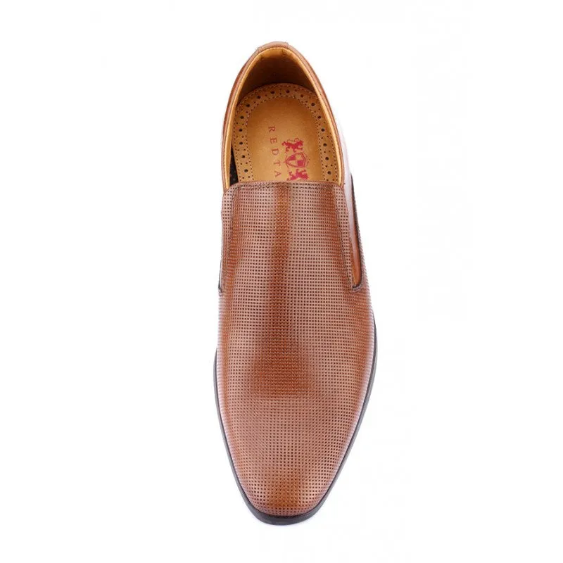 RedTape Men Tan Slip On Shoes