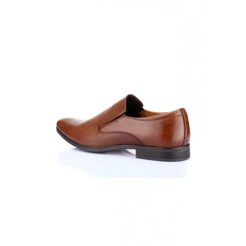 RedTape Men Tan Slip On Shoes